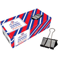 Зажим для бумаги металлический 25мм черный арт.SBC25/4131302