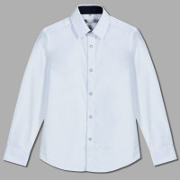 Сорочка детская  (Делорас) длинный рукав цвет темно-синий арт.C71494 размерный ряд 31/128-134-35/152-158 на кнопках