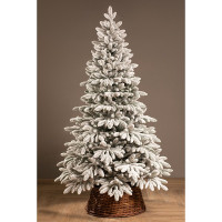 Елка 180см "Донская" заснеженная (хвоя 100% литая, ветки на шарнирах, подст. пласт.) арт.ЕДОНЗ 18