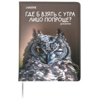 Дневник школьный твердая обложка кожзам (deVENTE) Где б взять с утра лицо попроще? отстрочка ляссе арт.2021515