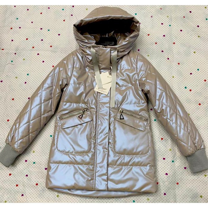 Куртка осенняя для девочки (MULTIBREND) арт.dyl-M2026-3 размерный ряд 36/140-44/164 цвет бежевый