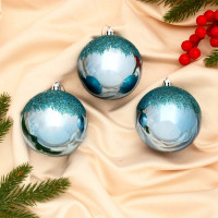 Набор шаров 08см 03шт/наб. "Ночка" цв. голубой арт.6536931