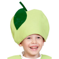 Маска-шапочка карнавальная ткань (САД_ОГОРОД) "Яблоко" цв.зеленый р.52-54 арт.4124