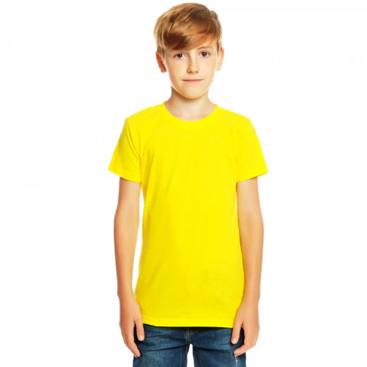 Футболка спортивная для мальчика арт.13179-6 размер 34/134-40/152 100% хлопок цвет желтый