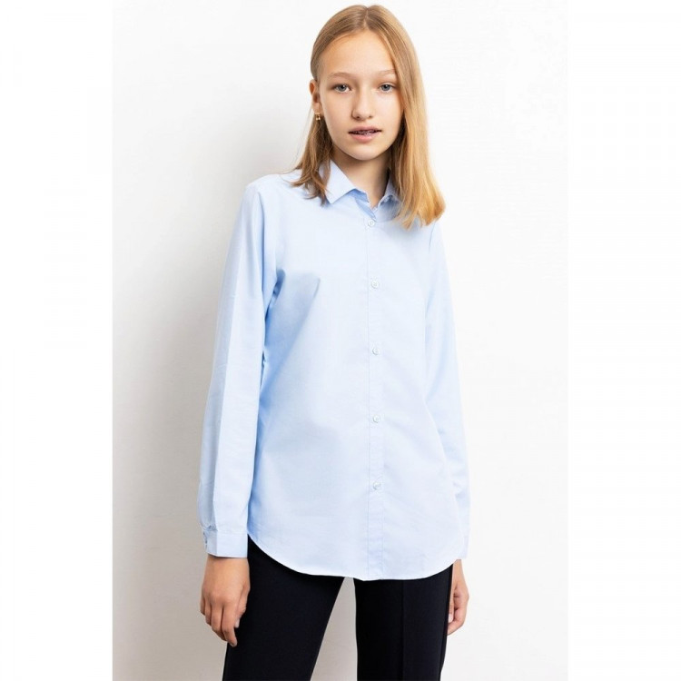 Блузка для девочки (BROSTEM) длинный рукав цвет голубой арт.B14-4706d размерный ряд 30/122-44/164