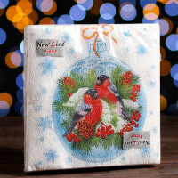 Салфетки бумажные 33*33см 1 слой 20шт/уп. "Зимние птички" арт.7184381