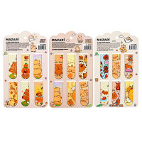 Закладка-магнит (Mazari) Капибара 6 штук 5,8х2см ассорти арт.M-3390