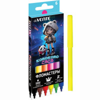 Фломастеры (deVENTE) Korokoro 6 цветов вентилируемый колпачок картонная коробка арт.5080530