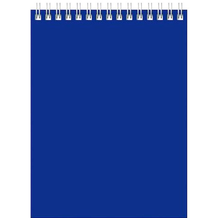Блокнот А6 мягкая обложка на гребне 60 листов (BG) для конференций синий арт Б6гр60 8594