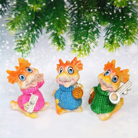 Статуэтка декоративная "Дракоша Джон в свитере" 5,5*4*4,5см арт.899-027