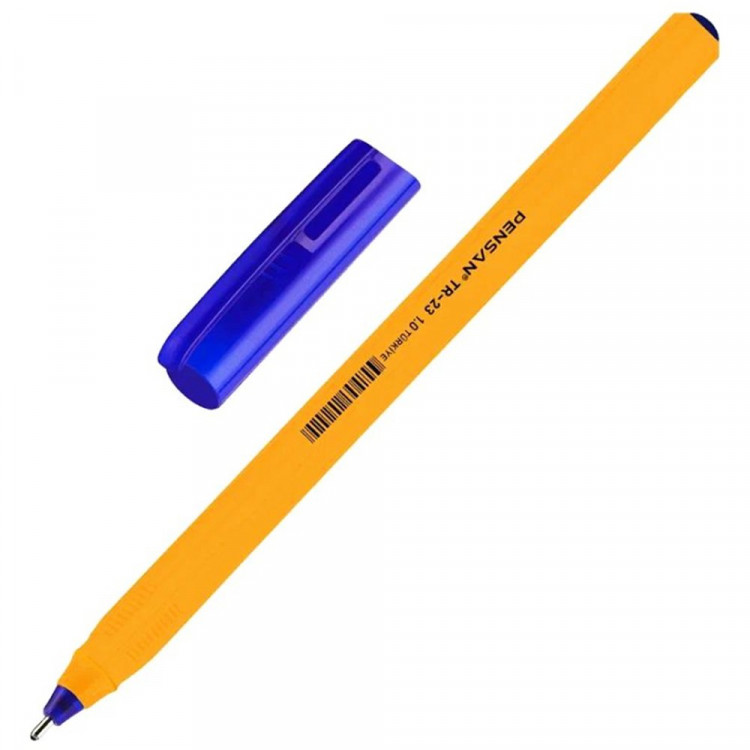 Ручка шариковая не прозрачный корус (Pensan) YELLOW 1,0мм,син,масл,треугTR-23/50, арт.1599470