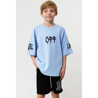 Футболка для мальчика арт.4590 цвет голубой