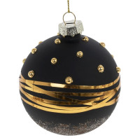 Шар стекло без упаковки /1шт/ 10см черный арт.779586