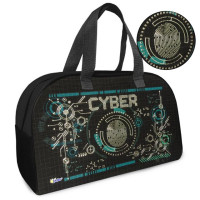Сумка детская (ОНИКС) С-15-22 Кибер схема для внешкольных занятий фольга 350х230х145мм.