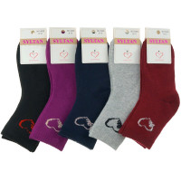 Носки детские утепленные арт.4094 размер 18-22 хлопок 80% полиамид 15% эластан 5% цвет ассорти для девочки (SYLTAN)