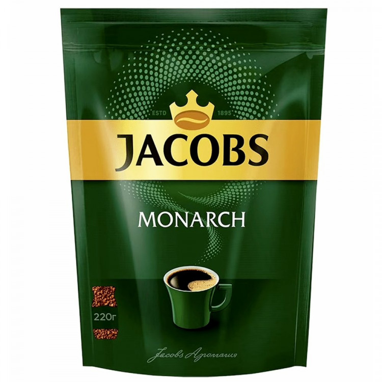 Кофе Jacobs Monarh 220г пакет (Ст.6)