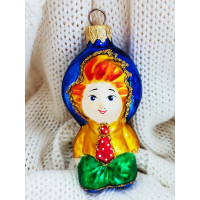 Украшение на ёлку стекло 09см "Незнайка" п/у арт.ФУ-562