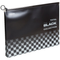 Папка-конверт на молнии А4(320*240) 180мкм deVENTE TOTAL BLACK черная с дизайном арт.3071325