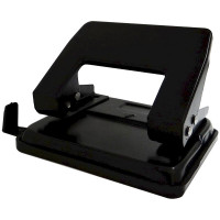 Дырокол (20л) WORKMATE металл. с линейкой, черный арт.15-0447