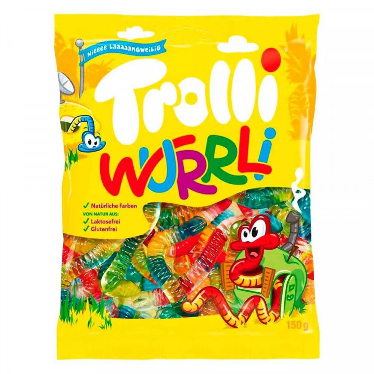 Жевательный мармелад Trolli Червячки 150гр  (Ст.24)