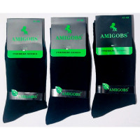 Носки мужские арт.5682/5056 размер 25-27 хлопок 85% полиамид 15% цвет черный (AMIGOBS)