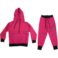 Комплект для  девочки  артикул Ханса размер 32/122-40/158 (Толстовка+брюки) цвет фуксия