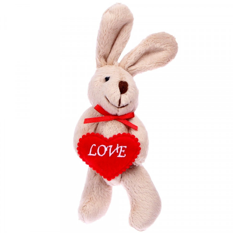 Игрушка мягкая "Кролик с сердцем"на брелоке микс арт.7634410