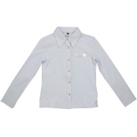 Блузка трикотажная для девочки (Делорас) длинный рукав цвет белый арт.C63404 размерный ряд 34/134-44/164