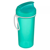 Стакан 400мл с крышкой и петлей, зеленый арт.435228509