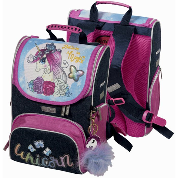 Ранец для девочек школьный (deVENTE) Mini Unicorn 35x26x20см арт 7030003