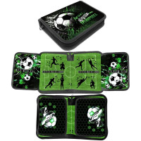 Пенал 1 отделение с 2 откидными планками (Оникс) ПКТ 09-20 Футбольный лозунг Maxi 190х130мм ткань