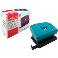 Дырокол (20л) deVENTE пластиковый с линейкой Тренд (Trend) изумрудно-бирюзовый арт.4020506