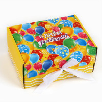 Коробка подароч. 22*16,5*10см "С Днём рождения" складная арт.10207997