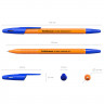 Ручка шар. н/проз.корп. (ErichKrause) R-301 Orange синий, 0,7мм арт.43194 (Ст.50)