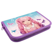 Пенал 1 отделение (Оникс) ПКТ 04-20 Девочка и бабочки 190х130мм полиэстер