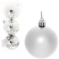 Набор шаров 06см 03шт/наб. "Глянец" цв.серебро арт.183-862