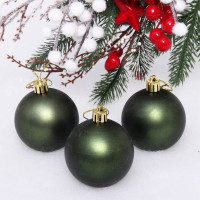 Набор шаров 06см 03шт/наб. "Матовый" цв.изумруд арт.201-1702