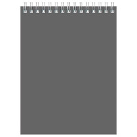 Блокнот А6 мягкая обложка на гребне 60 листов (BG) для конференций серый арт Б6гр60 8597