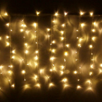 Гирлянда эл.д/улицы занавес Дождь 2*6м 960LED (св.провод) цв.т.белый мерц. арт.183-055