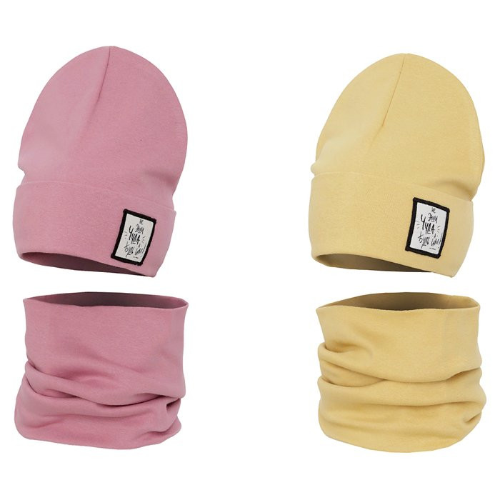 Комплект демисезонный для девочки (Grandcaps) арт.GC-N5143 размер 52-54 (шапка+снуд) цвет в ассортименте
