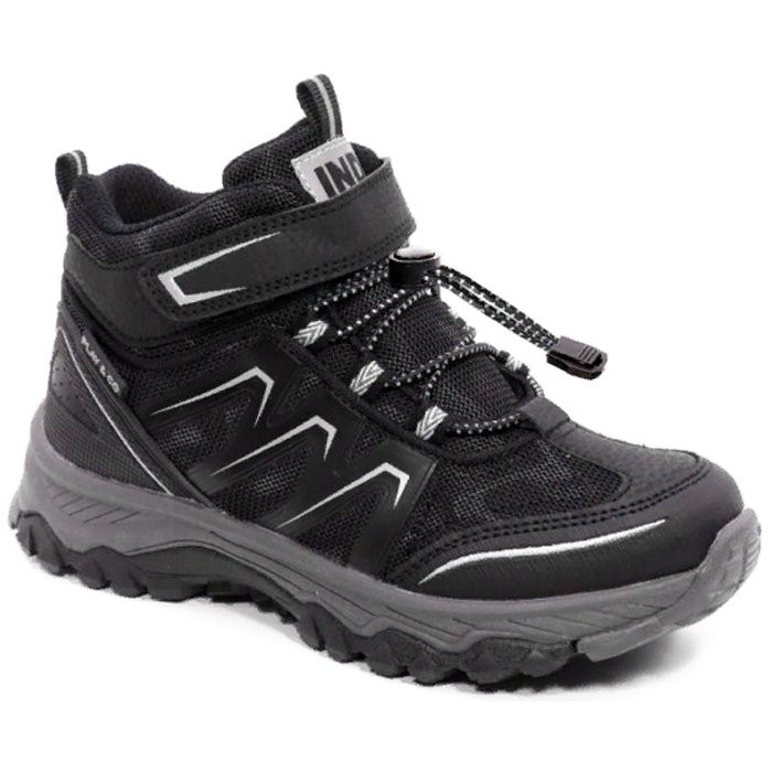 Ботинки для мальчика (Indigo Kids) черные верх-искусственная кожа подкладка - текстиль артикул 54-0097A/10