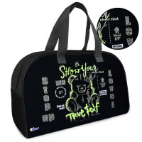 Сумка детская (ОНИКС) С-15-22 Мишка арт для внешкольных занятий фольга 350х230х145мм.