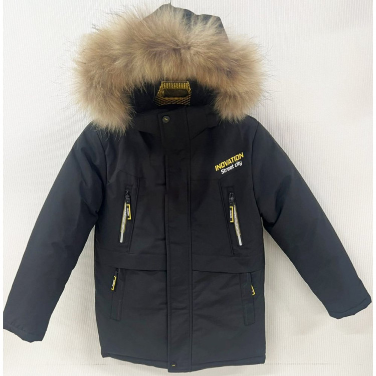 Куртка зимняя для мальчика (MULTIBREND) арт.hwl-F-571-3 цвет черный
