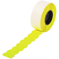 Этикет-лента 26*16 волна желтый 800шт/рулон арт.2061706