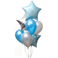 Букет шаров 07шт/наб. латекс/фольга "С праздником" арт.4798855