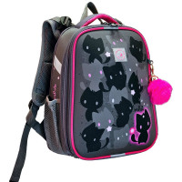 Ранец для девочек школьный (Stavia) Принт Котики мультиколор 30х38х16 см арт.82263Б