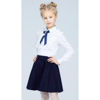 Юбка для девочки (S&S) арт.Ю-02 размер 30/122-38/146 цвет темно-синий