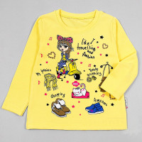 Лонгслив для девочки (Unruly) артикул 49044 р.24/92-28/110 цвет желтый