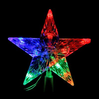 Наконечник на ёлку светодиодный 15см "Звезда" 10LED цв.мульти арт.111-329