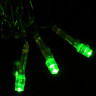 Гирлянда электрическая для дома точечная 5,5м 50LED цвет зеленый (светлый провод) 8режимов арт.127-017